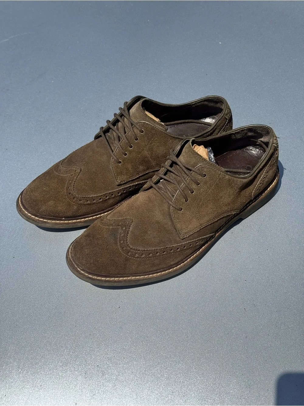 Cole Haan Suede Wingtip Oxford Shoes Men's 9